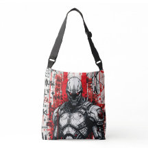 Cyberpunk Warrior Grafite Crossbody Bag