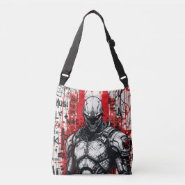 Bolsa Ajustável Cyberpunk Warrior Grafite Crossbody Bag