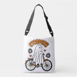 Bolsa Ajustável Cycopath Halloween Ghost on Orange Bicycle