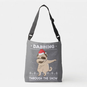Bolsa Ajustável Dabbing through the Snow Pug Ugly Christmas Sweate