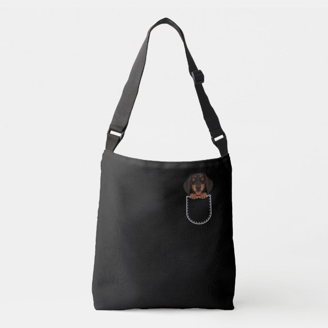Bolsa Ajustável Dachshund No Bolso De Mama (Frente)