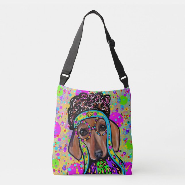 BOLSA AJUSTÁVEL DACHSHUND VERMELHO          (Frente)