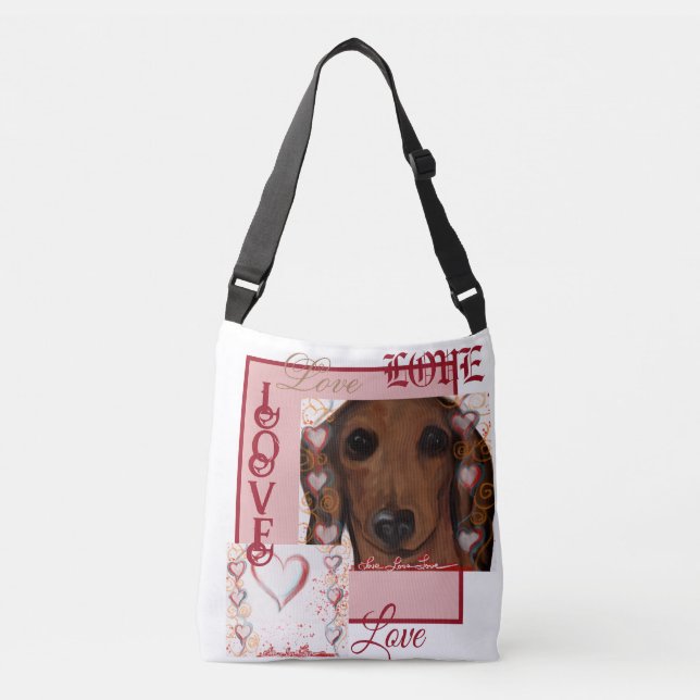 Bolsa Ajustável Dachshund Vermelho   (Frente)