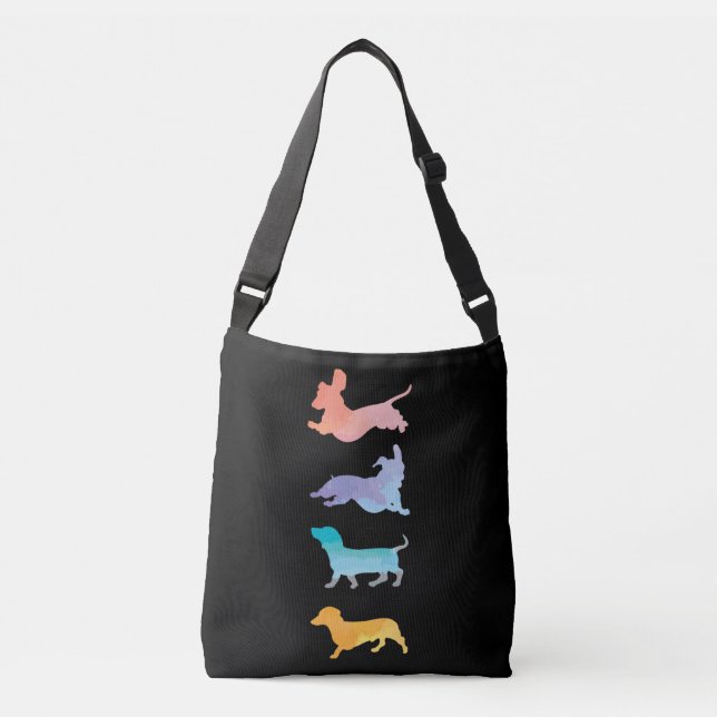 Bolsa Ajustável Dachshund Watercolor (Frente)