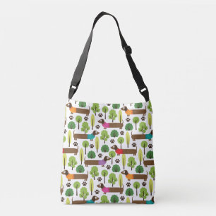 Bolsa Ajustável Dachshunds em uma caminhada no parque