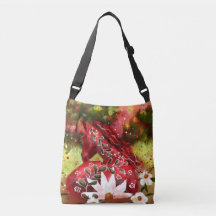 Daisy Horse Abstrato Art Red White Floral