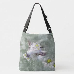 Bolsa Ajustável Daisy the Baby Goat Watercolor Retrato