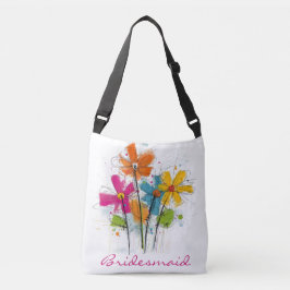 Bolsa Ajustável Dama de Honra Flor Silvestre aquarela caprichosa