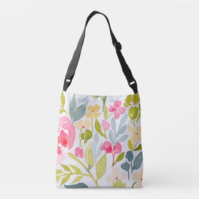 Bolsa Ajustável Dama de honra Monograma Floral (Verso)