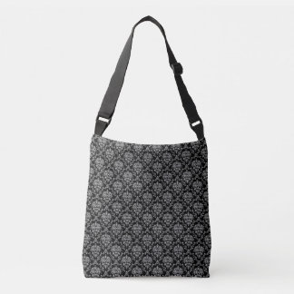 Bolsa Ajustável Damasco preto e de prata