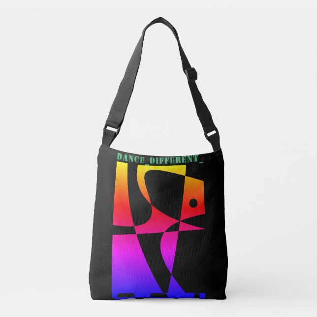 Bolsa Ajustável DANCE_DIFFERENT_ Rainbow Black (Frente)