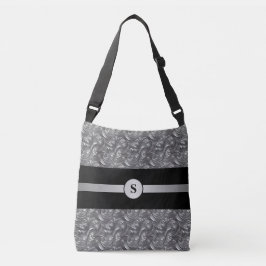 Bolsa Ajustável Decoração Personalizada Prata Cinza & Preto