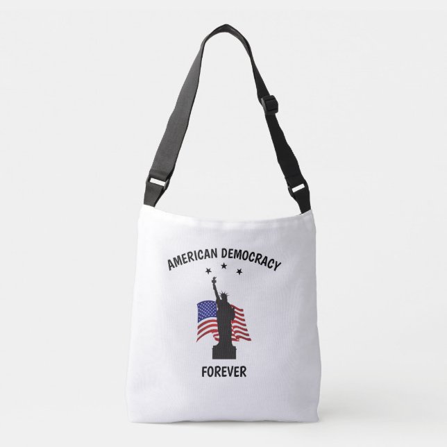 Bolsa Ajustável Democracia Americana para Sempre com Bandeira (Frente)