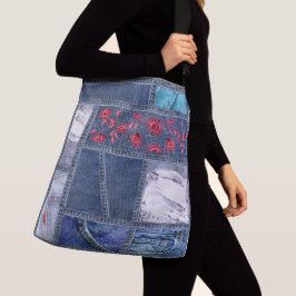 Bolsa Ajustável Denim Patchwork Inspirado