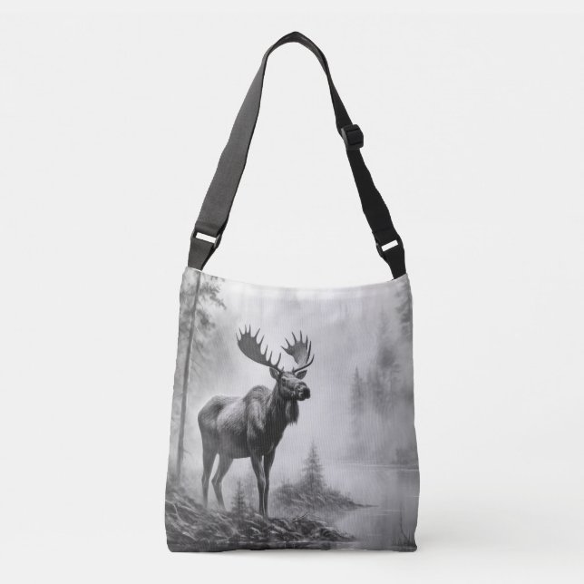 Bolsa Ajustável Descoberta de Animais Selvagens de Arte de Tinta N (Frente)