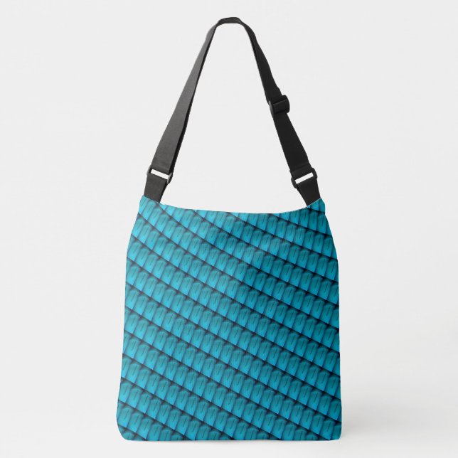 Bolsa Ajustável DESENHAR MODERN abstrato em azul-claro-preto (Frente)