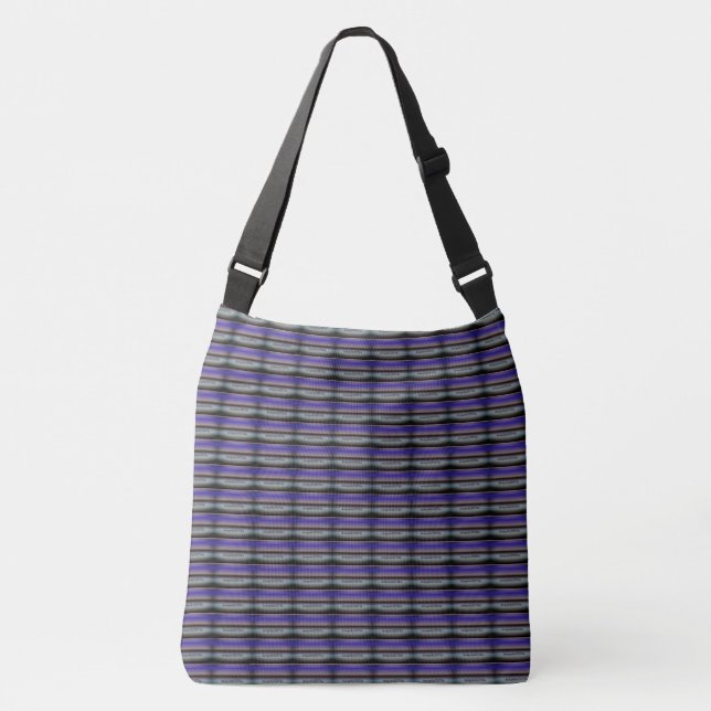 Bolsa Ajustável DESENHAR MODERN abstrato em cinza preto-claro-azul (Frente)