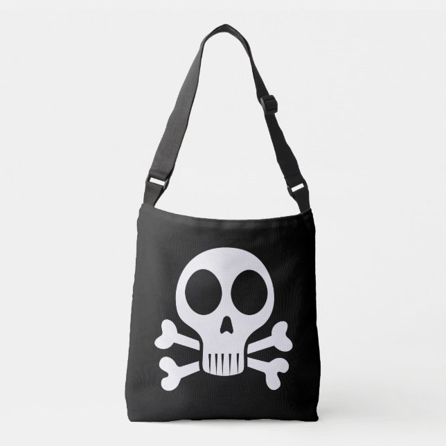 Bolsa Ajustável Desenho de Caveira Pirata (Frente)