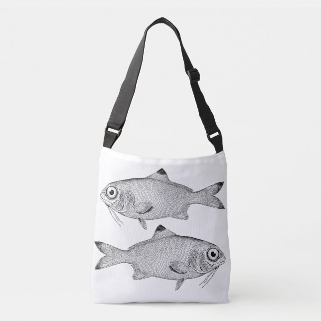 Bolsa Ajustável Desenho de peixe-safra (Frente)