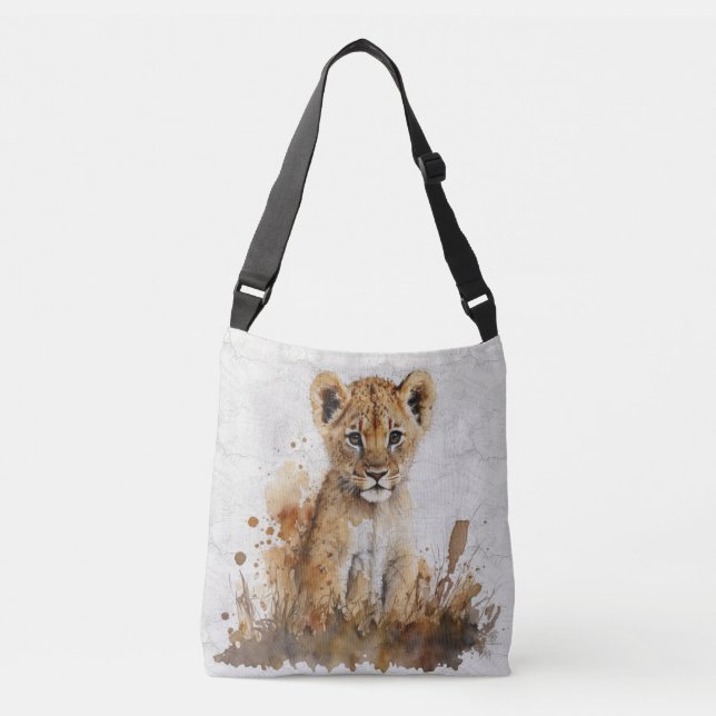Bolsa Ajustável desenho de safari - desenho de aquarela - rei-leão (Frente)