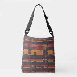 Bolsa Ajustável Design Abstrato Laranja Laranja Negro Sudoeste