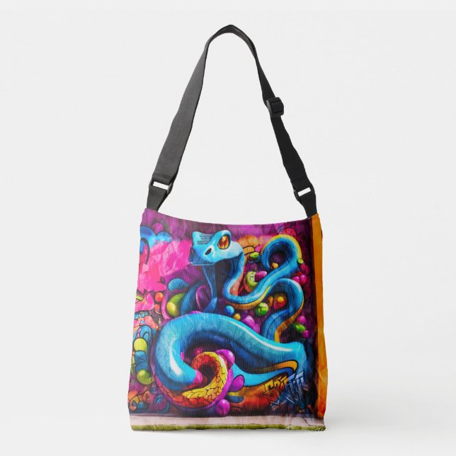 Bolsa Ajustável design cobra de estilo grafite do (Frente)