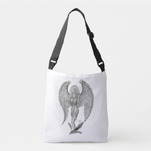 Bolsa Ajustável design de anjo, preto e branco