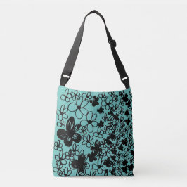 Bolsa Ajustável Design de Flor azul verde