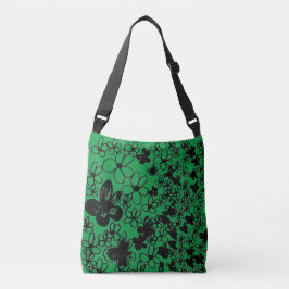 Bolsa Ajustável Design de flor em verde