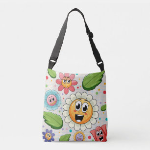Bolsa Ajustável Design de fundo sem costura com flores coloridas