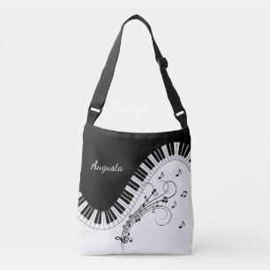 Bolsa Ajustável Design de música para teclado de piano com nome