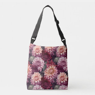 Bolsa Ajustável Design de Padrão de Dahlia Rosa-Vermelho-Cria