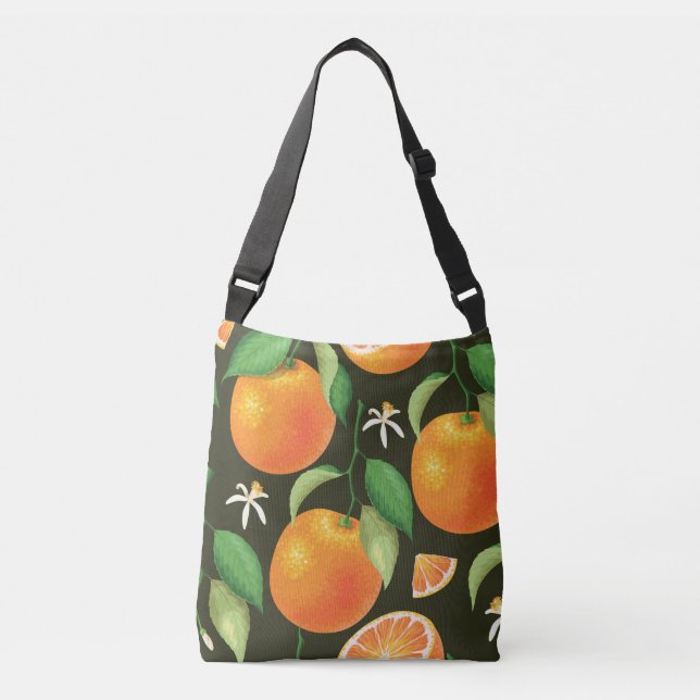 Bolsa Ajustável Design de padrão laranja perfeito e brilhante. (Frente)