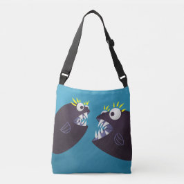 Bolsa Ajustável design de peixe engraçado com uma estranha ilustra
