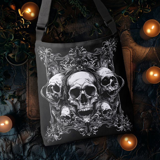 Bolsa Ajustável Design do crânio gótico (Criador carregado)