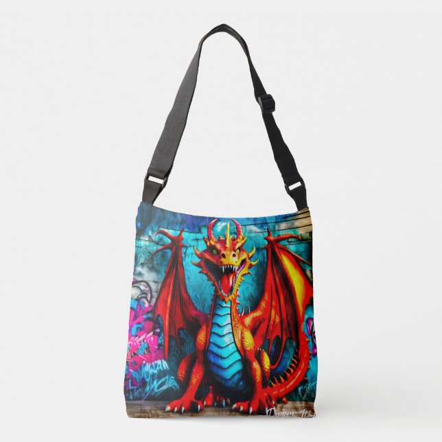 Bolsa Ajustável design do dragão de estilo grafite (Frente)