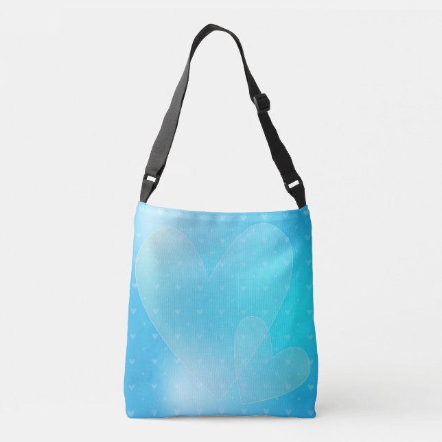 Bolsa Ajustável Design do pasto de turquesa romântico (Verso)