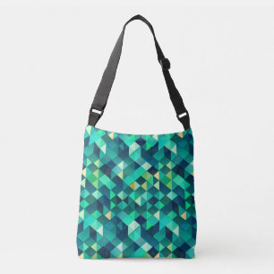 Bolsa Ajustável Design geométrico com tons verdes.