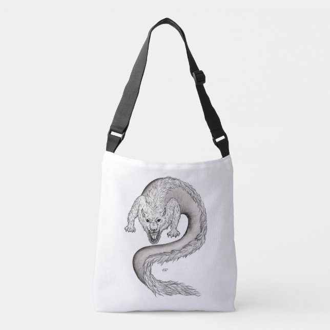 Bolsa Ajustável Design preto e branco de Wolfdragon em Tattoostyle (Frente)
