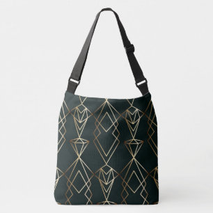 Bolsa Ajustável Design retrô clássico em preto e Dourado