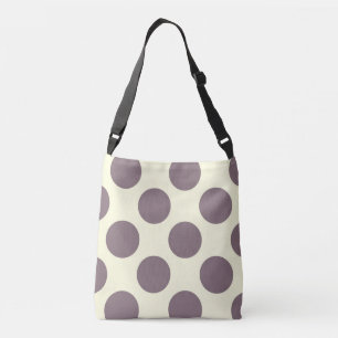 Bolsa Ajustável Design roxa grande em creme
