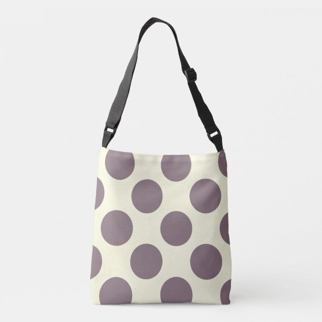 Bolsa Ajustável Design roxa grande em creme (Verso)