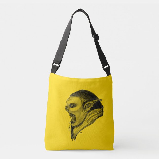 Bolsa Ajustável Design troll preto e amarelo (Frente)