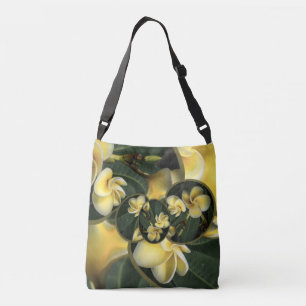 Bolsa Ajustável Design tropical do Frangipani sobre a sacola do