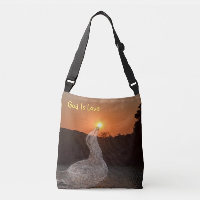 Bolsa Ajustável Deus é amor sunset (Frente)