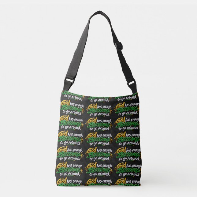 Bolsa Ajustável Deus tem bênçãos de sobra para todos (Frente)