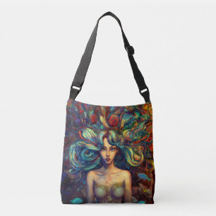 Bolsa Ajustável Deusa do Mar das Sereias Ninfa Siren Arte Submarin