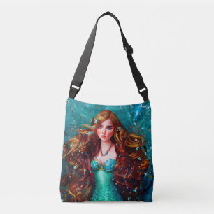 Bolsa Ajustável Deusa Do Mar De Sereia Ninfa Siren Sob Arte Da Águ