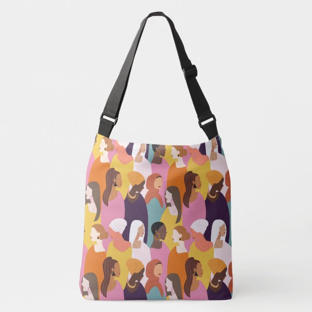 Bolsa Ajustável Dia de as mães Cross-Body Bag (Frente)