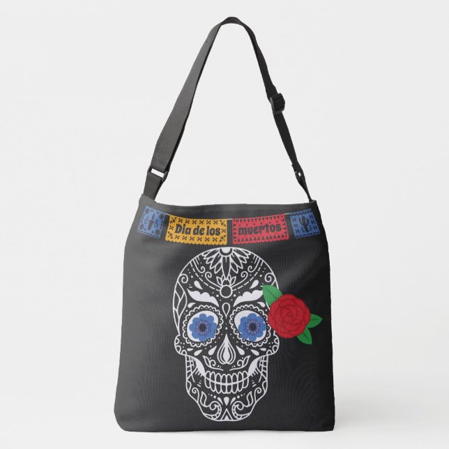 Bolsa Ajustável Dia De Los Muertos Sugar Skull (Verso)